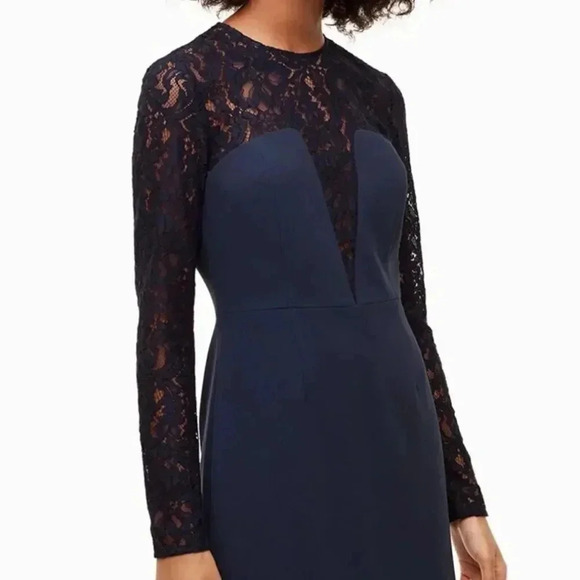 Aritzia  Babaton Masaki Navy Lace Elegant Evening Cocktail Mini Dress Size 2. - Picture 1 of 15